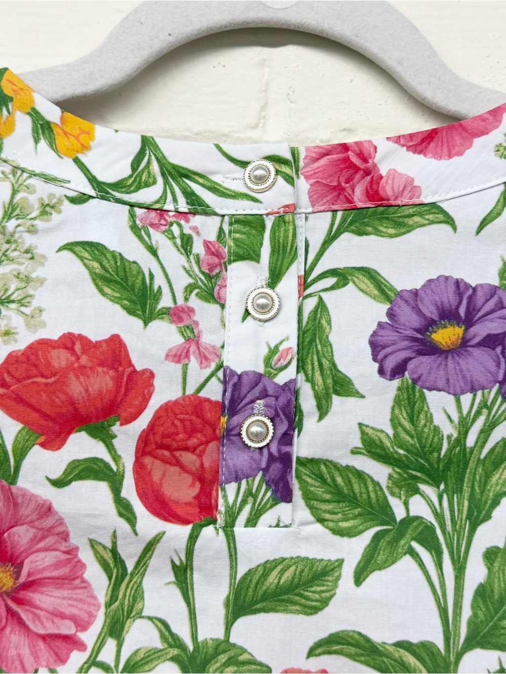 NWT Prosperina Lane Secret Garden Floral Puff Sleeve Blouse size medium - Picture 7 of 9